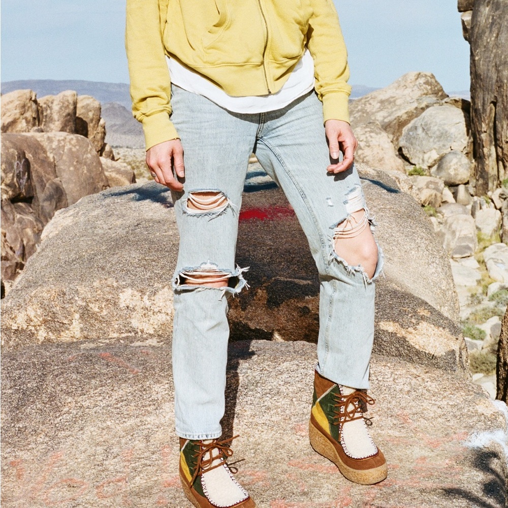 Distressed Denim Jeans